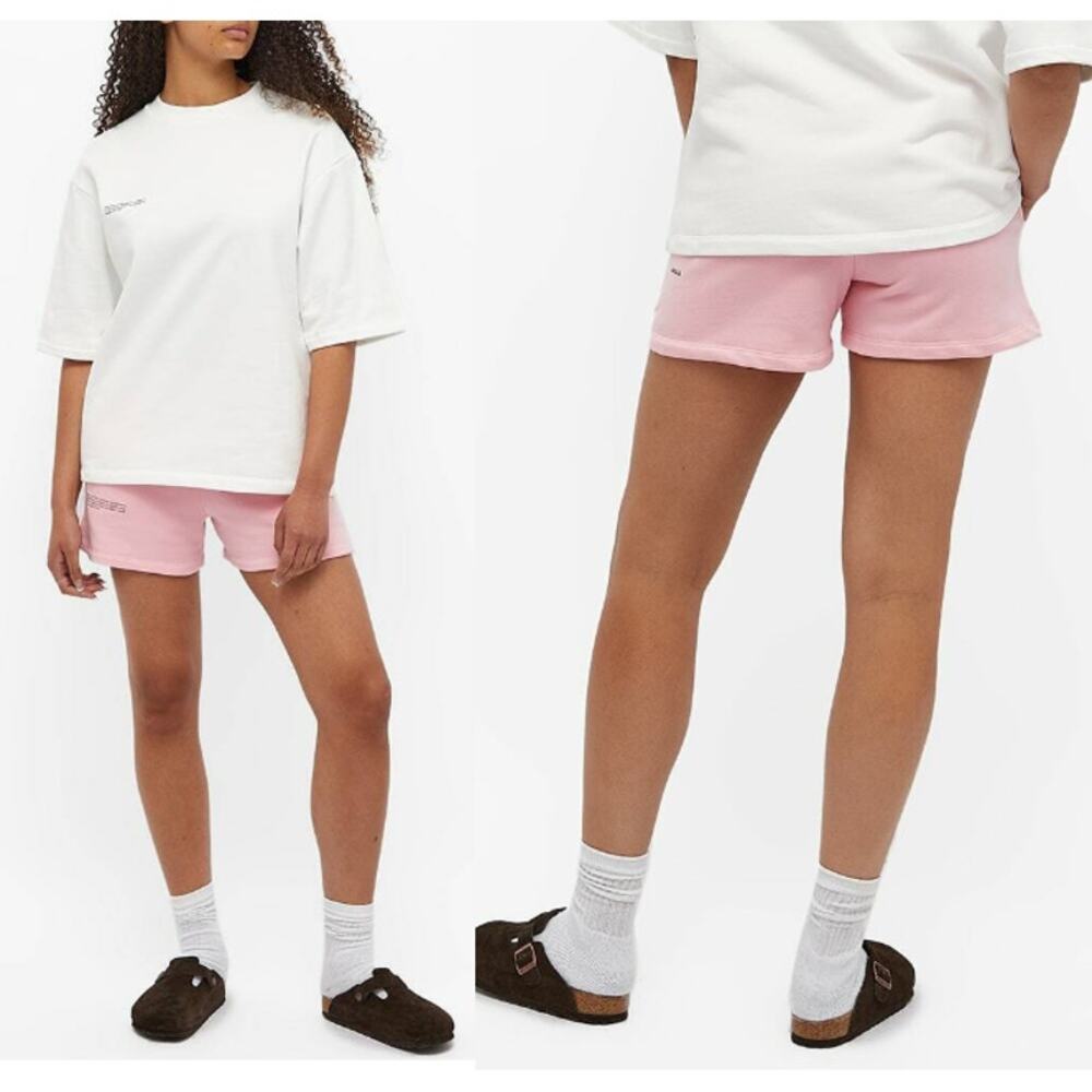 Pangaia 365 Cotton Pull On Elastic Waist Mid Rise Sweat Short Sakura Pink XS